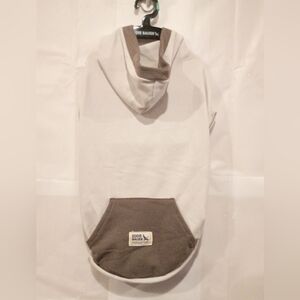 Eddie Bauer Large Off White and Brown Dog Hoodie